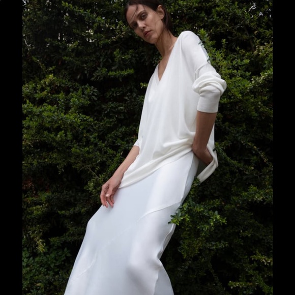 Zara | Dresses | New With Tags Zara White Satin Dress | Poshmark
